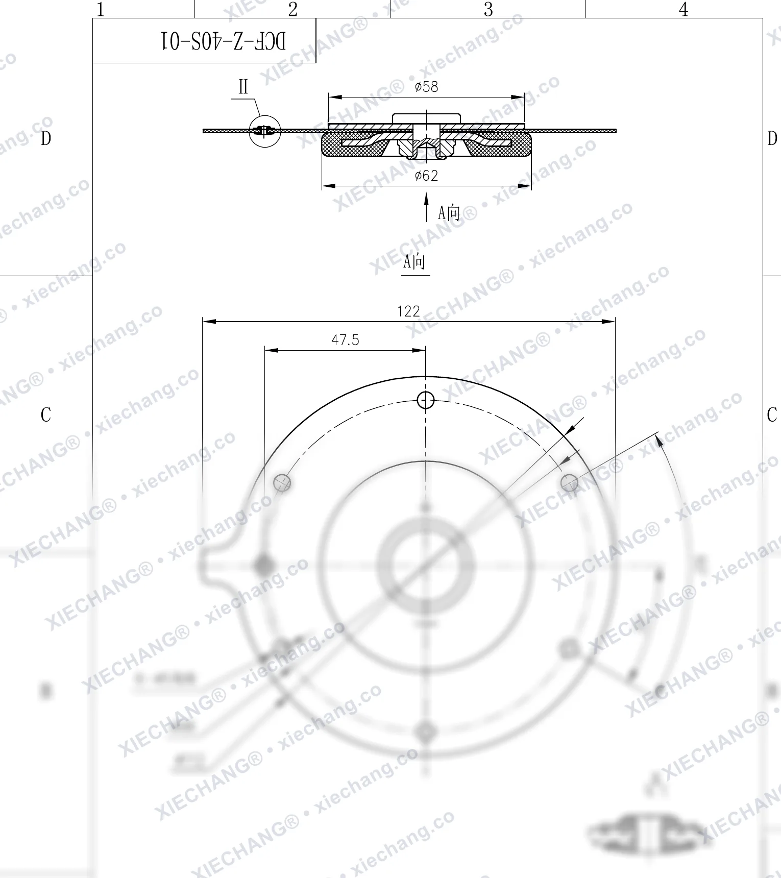 DCF-Z-40S-01 · DN40 — Assembly Drawing