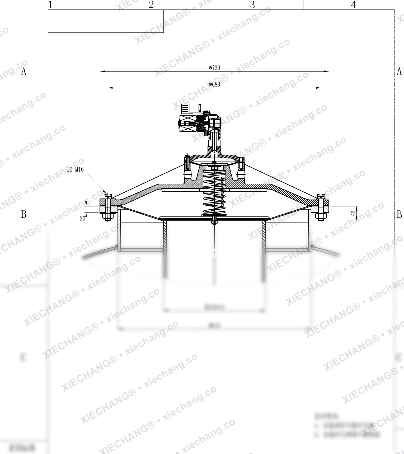 DMY-III-300C · 12 inch · immersed/submerged low-pressure pulse valve — Installation Drawing