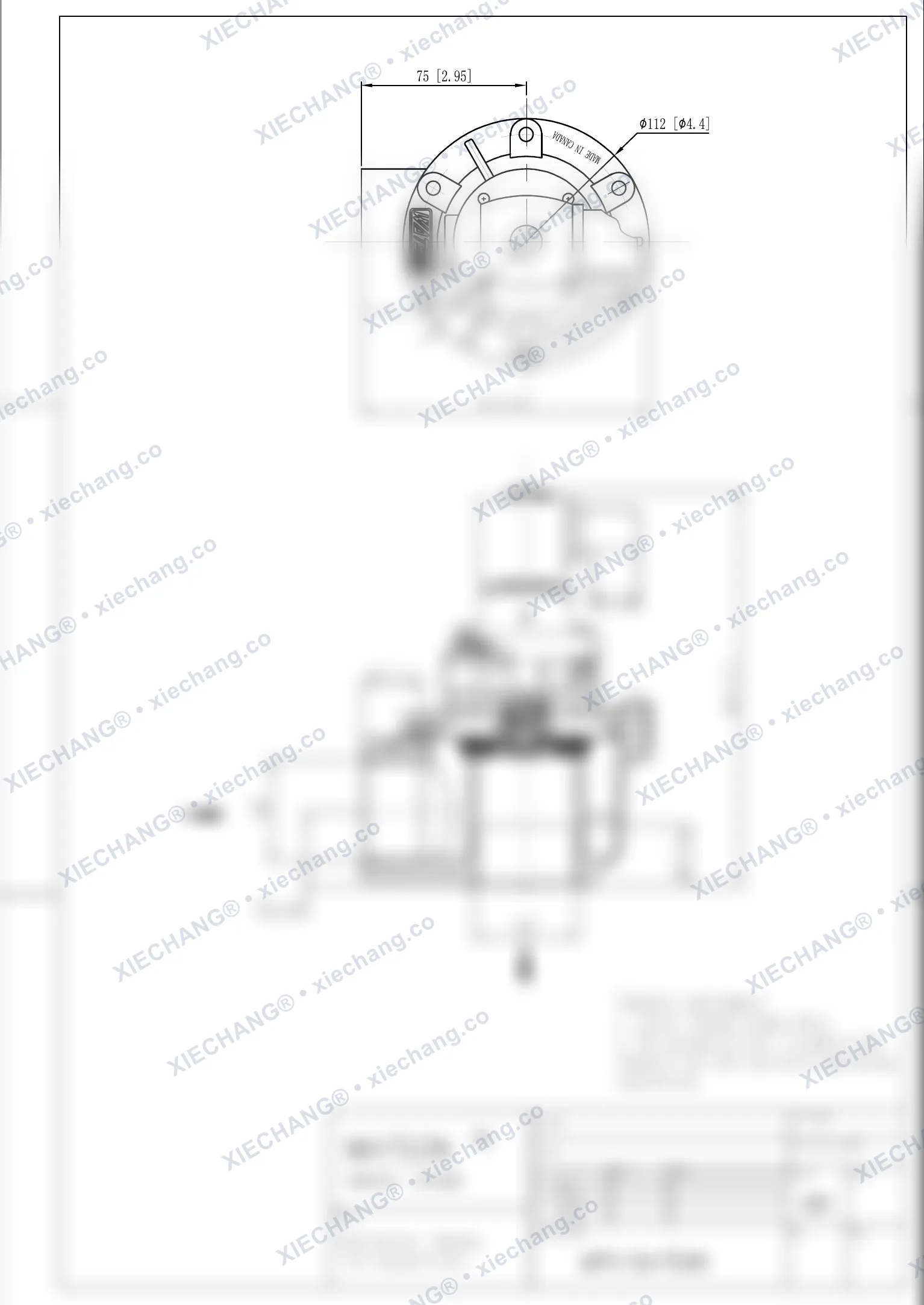 WPS-CA/TG40 · right-angle valve — Installation Drawing
