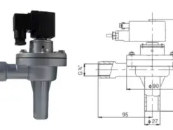 DCF-2L-B standard right-angle pulse valve — series sample