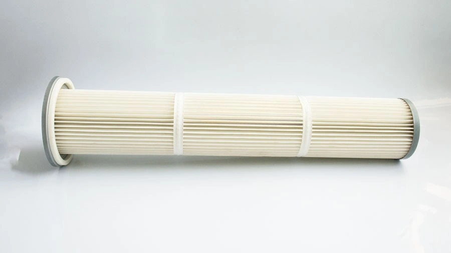 Pleated filter cartridge for industrial baghouse filtration