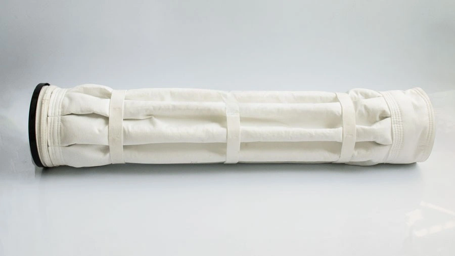 Pleated filter bag for industrial baghouse dust collection